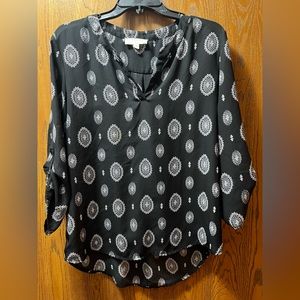 Pink Republic, Large, Black with Patterns, Woman’s Shirt